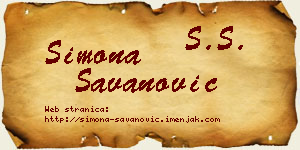 Simona Savanović vizit kartica